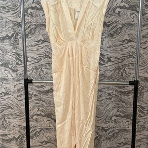 Anthropologie Cream Maxi Dress